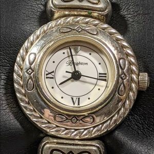 VNTG Brighton Cody watch leather reversible band black brown retro classic # C